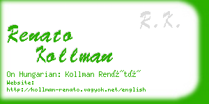 renato kollman business card